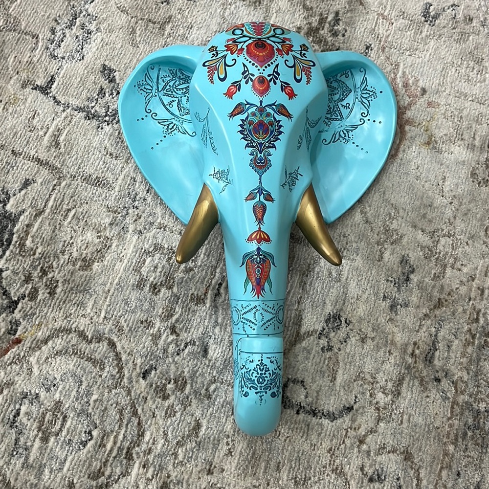 Bohemian Blue elephant wall decoration